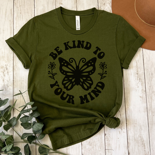 BE KIND TO YOUR MIND GRAFIC TEE-Unisex Jersey Short Sleeve Tee