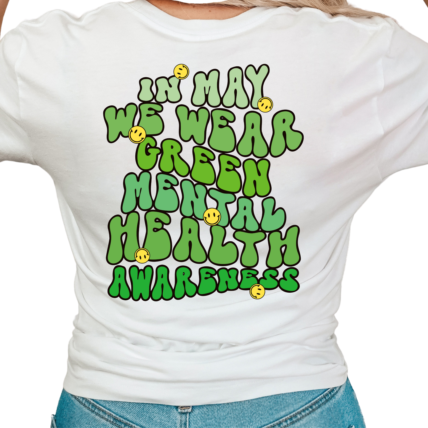 IN MY WE WEAR GREEN MENTAL HEALTH AWARENESS-Unisex Jersey Short Sleeve Tee