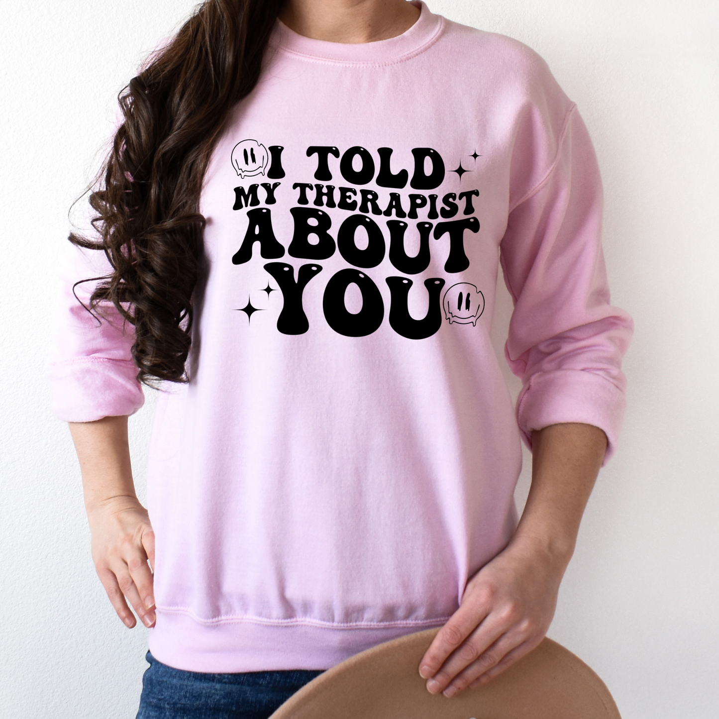 I TOLD MY THERAPIST ABOUT YOU- Unisex Heavy Blend™ Crewneck Sweatshirt